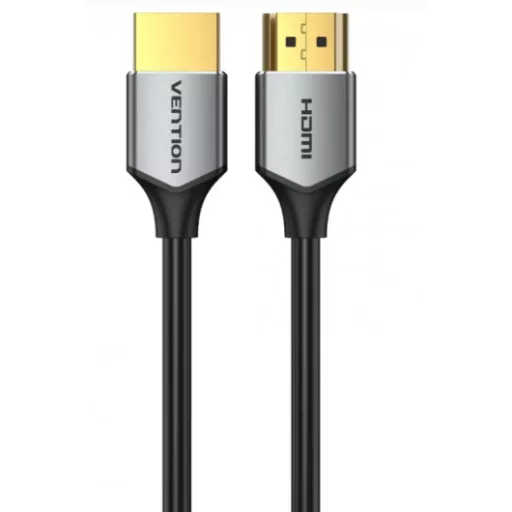 Vention HDMI -> HDMI, (Ultra vékony kivitel, Szürke Aluminum Ötvözet), 0,5m, kábel