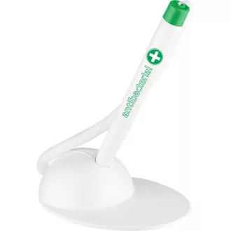 Ügyféltoll antibakteriális T-PEN Ico fehér/zöld test, írásszín kék – Tonerklinika Debrecen
