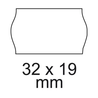 Árazószalag 32x19mm, stancolt 10 tekercs/csomag, Bluering®, fehér – Tonerklinika Debrecen