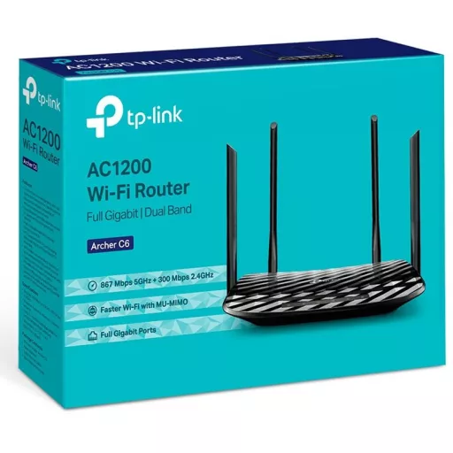 TP-LINK ROUTER ARCHER C6 AC1200 Wireless MU-MIMO Gigabit