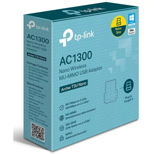 TP-LINK ADAPTER ARCHER T3U NANO AC1300 Dual Band WiFi USB