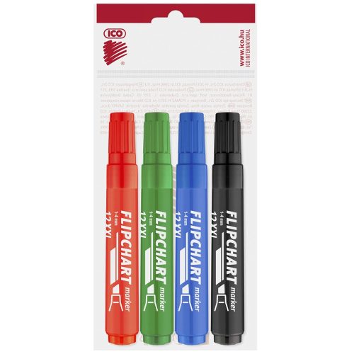 Flipchart marker vízbázisú 1-4mm, vágott Artip 12XXL, 4 klf.szín 