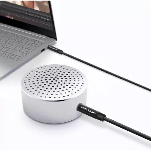 Vention 3.5mm jack/M -> 3.5mm jack/M,  (audio,fekete), 2m, kábel