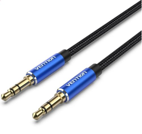 Vention 3.5mm jack/M ->  3.5mm jack/M,  (audio,szövet), 5m, kábel