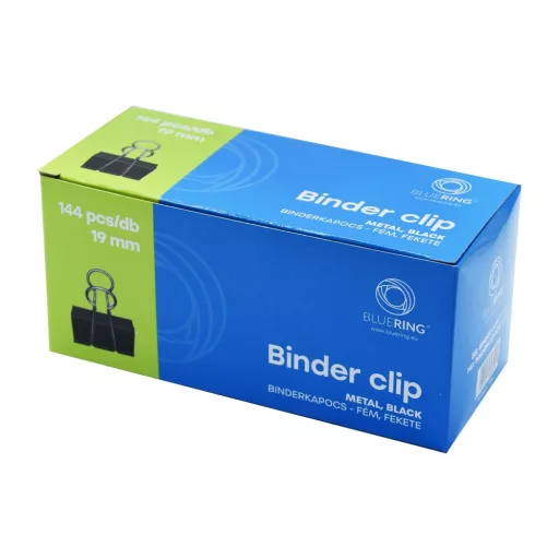 Binderkapocs 19mm, 12 db/doboz, Bluering® – Tonerklinika Debrecen
