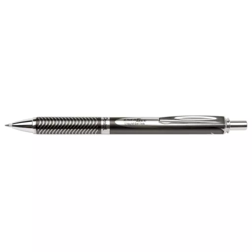 Rollertoll 0,35mm, fém fekete test, Pentel Energel BL407-A-A, írásszín kék