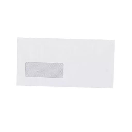 Boríték LC6/5 enyvezett bélésnyomott bal ablakos 35x90mm 114x229mm B20A20 külső záródású Bluering® fehér – Tonerklinika Debrecen