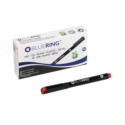 Rostirón, tűfilc alkoholos 1mm, OHP Bluering® M piros – Tonerklinika Debrecen