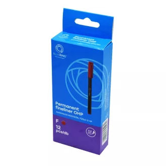 Rostirón, tűfilc alkoholos 0,5mm, OHP Bluering® F piros – Tonerklinika Debrecen