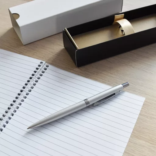 Golyóstoll 0,8mm, fém, rozsdamentes acél test, díszdobozban Bluering® Metal, írásszín kék – Tonerklinika Debrecen