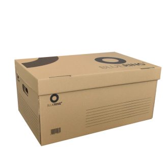 Archiváló konténer karton doboz fedeles 54x36x25cm, felfelé nyíló tetővel Bluering® barna – Tonerklinika Debrecen
