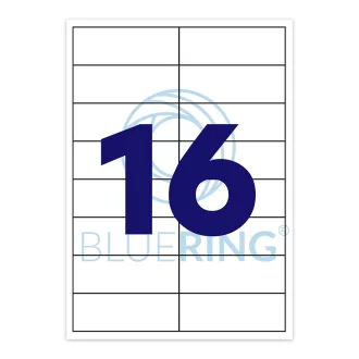 Etikett címke, 99,1x33,9mm, 100 lap, 16 címke/lap Bluering® – Tonerklinika Debrecen