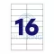 Etikett címke, 99,1x33,9mm, 100 lap, 16 címke/lap Bluering® – Tonerklinika Debrecen