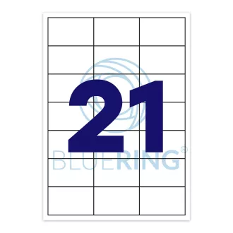Etikett címke, 70x42,3mm, 100 lap, 21 címke/lap Bluering® – Tonerklinika Debrecen