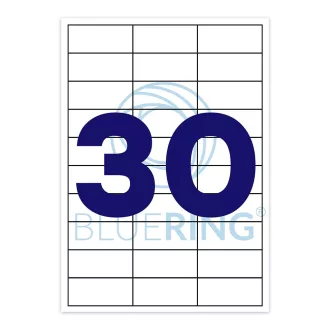 Etikett címke, 70x29,6mm, 100 lap, 30 címke/lap Bluering® – Tonerklinika Debrecen