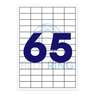 Etikett címke, 38,1x21,2mm, 100 lap, 65 címke/lap Bluering® – Tonerklinika Debrecen