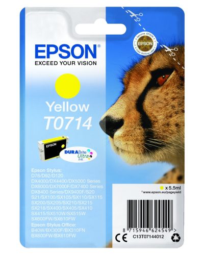 Epson T0714 Tintapatron Yellow 5,5ml