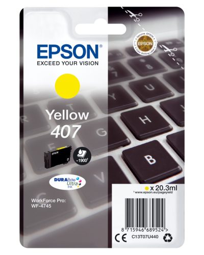 Epson T07U4 Tintapatron Yellow 20,3ml No.407