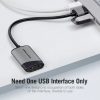 Vention USB 2.0 -> 3.5mm/F (külső, szürke, OMTP-CTIA), 0,15m,  hangkártya