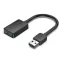Vention USB-A 2.0/M -> 2*3.5mm/F (külső, fekete), 0,15m, hangkártya