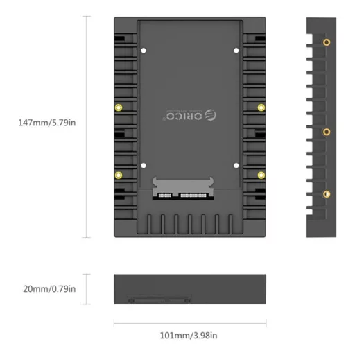 Orico Beépítő keret - 1125SS-V1-BK/34/ (2,5" -> 3,5" SATA3 HDD/SSD, 9,5-12,5mm, Max.: 4TB, fekete) – Tonerklinika Debrecen