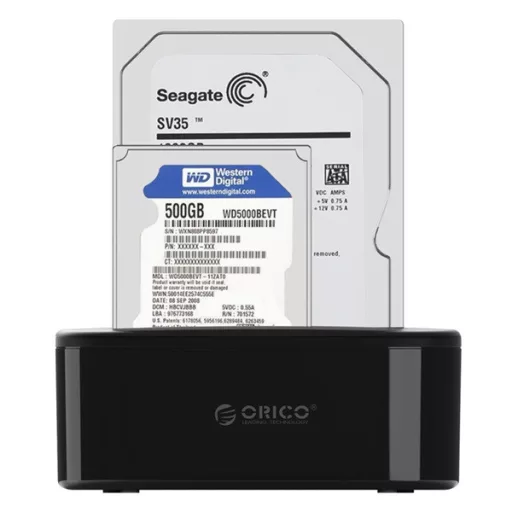 Orico HDD/SSD dokkoló 6218US3-EU-BK 2,5 és 3,5 colos SATA meghajtókhoz fekete – Tonerklinika Debrecen