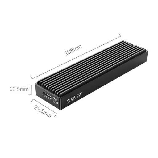 Orico Külső M.2 ház - M2PV-C3-BK/72/ (USB-C 3.1 Gen2 -> M.2 NVMe, Max.: 2TB, 10 Gbps) – Tonerklinika Debrecen
