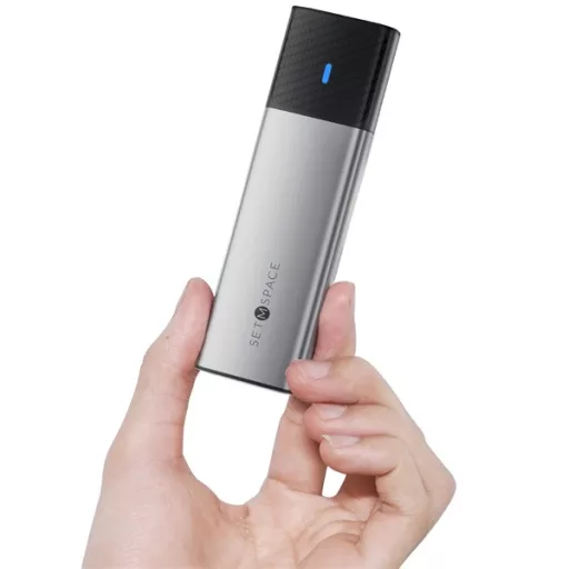 Orico Külső M.2 ház - STPWDM2-G2-GY (USB-A/C -> M.2 NVMe, Max.: 8TB, 10 Gbps)