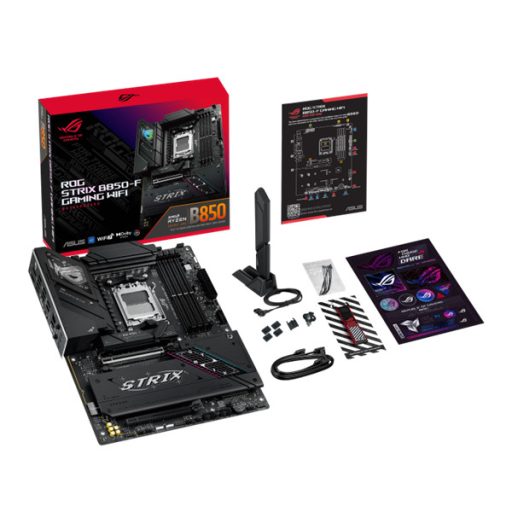 Asus Alaplap - AMD ROG STRIX B850-F GAMING WIFI AM5 (B850, ATX, 4xDDR5 8000+MHz, 2xSATA3, 4x M.2, HDMI+DP)