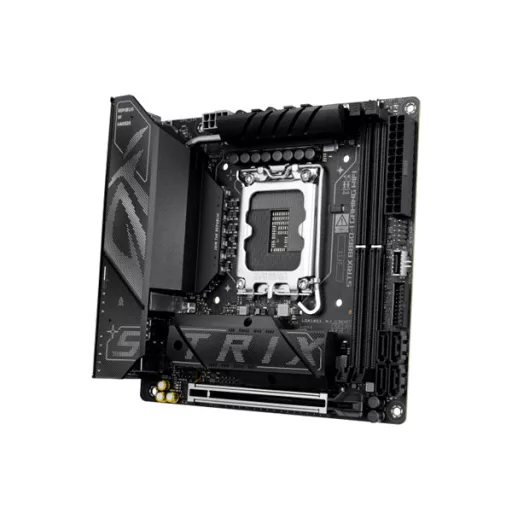 Asus Alaplap - Intel ROG STRIX B860-I GAMING WIFI s1851 (B860, 2xDDR5 9066+MHz, 4xSATA3, 2xM.2, HDMI+DP+Thunderbolt4)