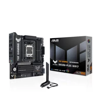   Asus Alaplap - AMD TUF GAMING B850M-PLUS WIFI7 AM5 (B850, ATX, 4xDDR5 8000+MHz, 4xSATA3, 3x M.2, HDMI+DP)