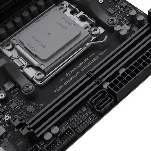 Maxsun Alaplap - AMD MS-TERMINATOR B850M PRO II WIFI7 AM5 (B850, mATX, 4xDDR5 8000MHz, 2xSATA3, 3xM.2, HDMI, DP)