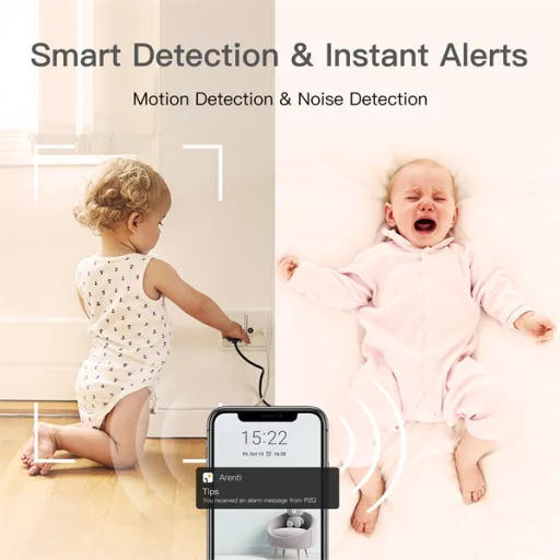 Arenti IP wifi PT dómkamera - P2Q (4MP, 3,6mm, beltéri, IR10m, microSD, mikrofon, hangszóró)