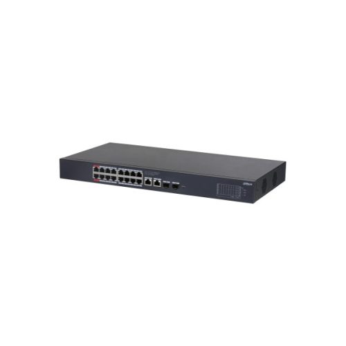 Dahua Mendzselhető PoE switch - CS4220-16GT-240 (Cloud menedzsment; 16x 1Gbps at/af PoE; 2x 1Gbps; 2x 1Gbps SFP; 240W)