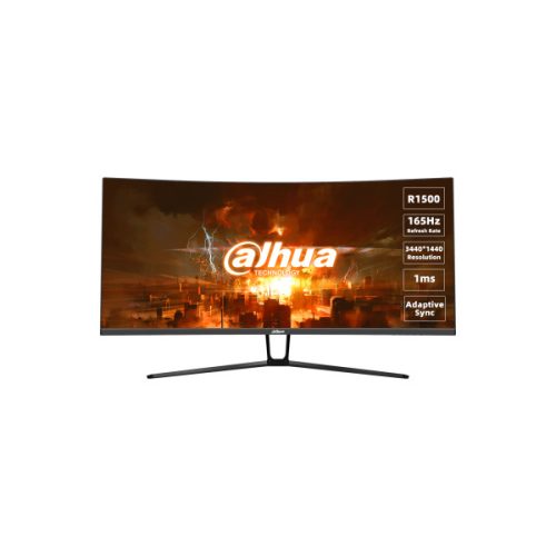 Dahua Monitor 34" Gaming - LM34-E330C (VA; 21:9; 3440x1440; 1ms; 165Hz; 350cd; HDMIx2; DPx2; Ívelt)