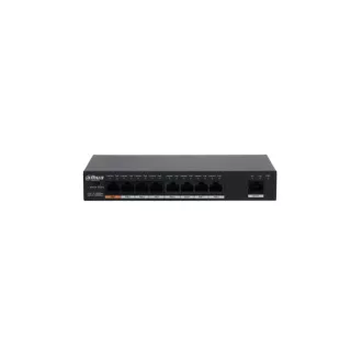   Dahua switch PoE - PFS3009-8ET1GT-96 (1x 10/100 (HighPoE/PoE+/PoE) + 7x 10/100(PoE) + 1x 10/100/1000 uplink, 96W)