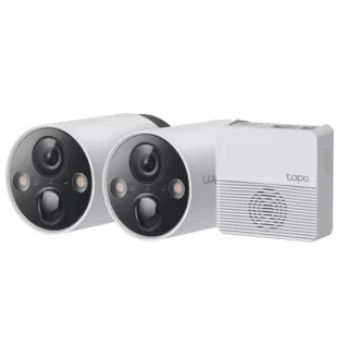   TP-link IP wifi Cső kamera - Tapo C420S2 KIT (2 kamera + hub; Akku; 4MP, 3mm, IP65, H264, IR15m, SD, mikrofon, hangsz)