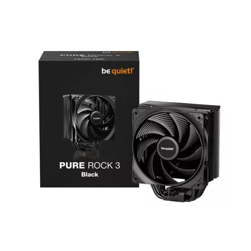 Be Quiet! CPU Cooler - PURE ROCK 3 Black (AMD: AM4/AM5; Intel: 1851/1700/1200/1150/1151/1155)