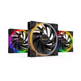   Be Quiet! Cooler 14cm - LIGHT WINGS 140mm PWM high-speed Triple-Pack (RGB, 2200rpm, 31dB, fekete)