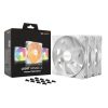 Be Quiet! Cooler 14cm - LIGHT WINGS LX 140mm PWM White Triple-Pack (RGB, 1200rpm, 22,9dB, fehér)