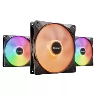   Be Quiet! Cooler 14cm - LIGHT WINGS LX 140mm PWM high-speed Triple-Pack (RGB, 1800rpm, 30,5dB, fekete)