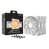 Be Quiet! Cooler 14cm - LIGHT WINGS LX 140mm PWM high-speed White Triple-Pack (RGB, 1800rpm, 30,5dB, fehér)