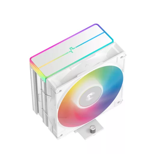 DeepCool CPU Cooler - AG400 WH ARGB V2 (31,6 dB; max, 128,93 m3/h; 4pin csatlakozó, 4 db heatpipe, 12cm, PWM, fehér)