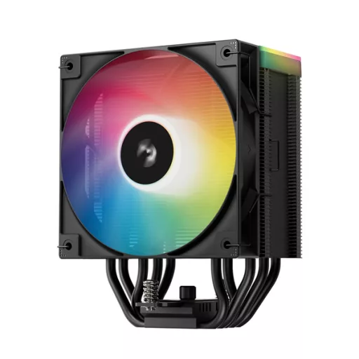 DeepCool CPU Cooler - AG500 BK ARGB V2 (29,4 dB; max, 115,32 m3/h; 4pin csatlakozó, 5 db heatpipe, 12cm, PWM, LED)