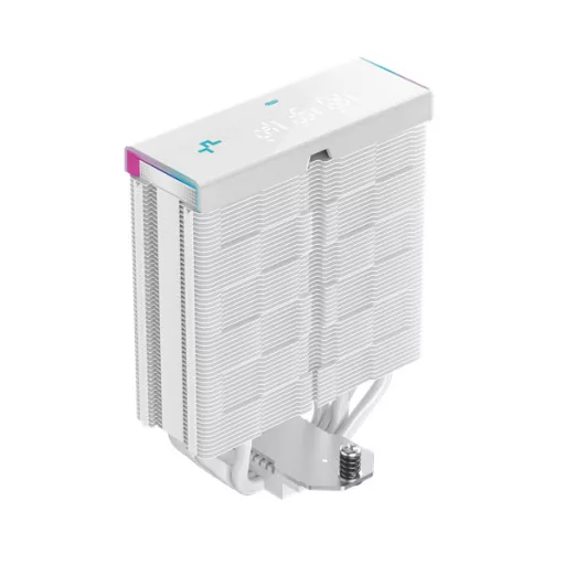 DeepCool CPU Cooler - AK400 DIGITAL PRO WH (25 dB; max, 103,45 m3/h; 4pin csatlakozó, 4 db heatpipe, 12cm, PWM, fehér)