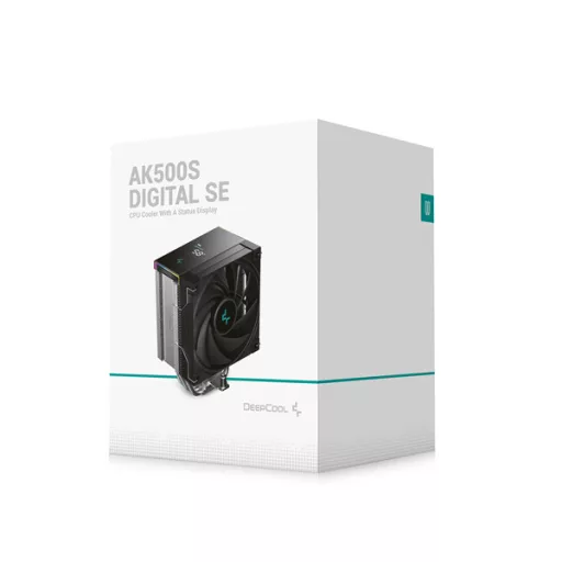DeepCool CPU Cooler - AK500S DIGITAL SE (28dB; max, 117,21 m3/h; 4pin csatlakozó, 5 db heatpipe, 12cm, PWM)