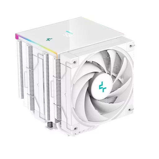 DeepCool CPU Cooler - AK620 Digital WH (28 dB; max, 117,21 m3/h; 4pin csatlakozó, 6 db heatpipe, 2x12cm, PWM, fehér)