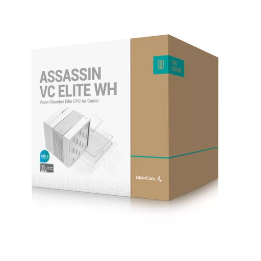 DeepCool CPU Cooler - ASSASSIN VC ELITE WH (max. 20,5dB; 104,06 m3/h; 4pin, 7 db heatpipe, 1x12cm, 1x14cm, PWM)
