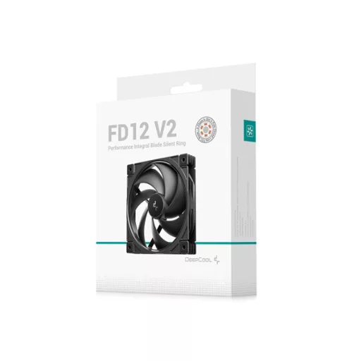 DeepCool Cooler 12cm - FD12 V2 (35,6dB; max. 135,73 m3/h; 3pin csatlakozó; hydro bearing, ház hűtésre, PWM)