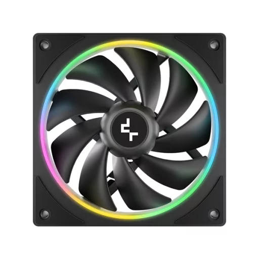 DeepCool Cooler 12cm - FL12 SE (3in1) (28.67dB; max.86,20 m3/h; 3x12cm, 3pin; hydro bearing, ház hűtésre, RGB, PWM)